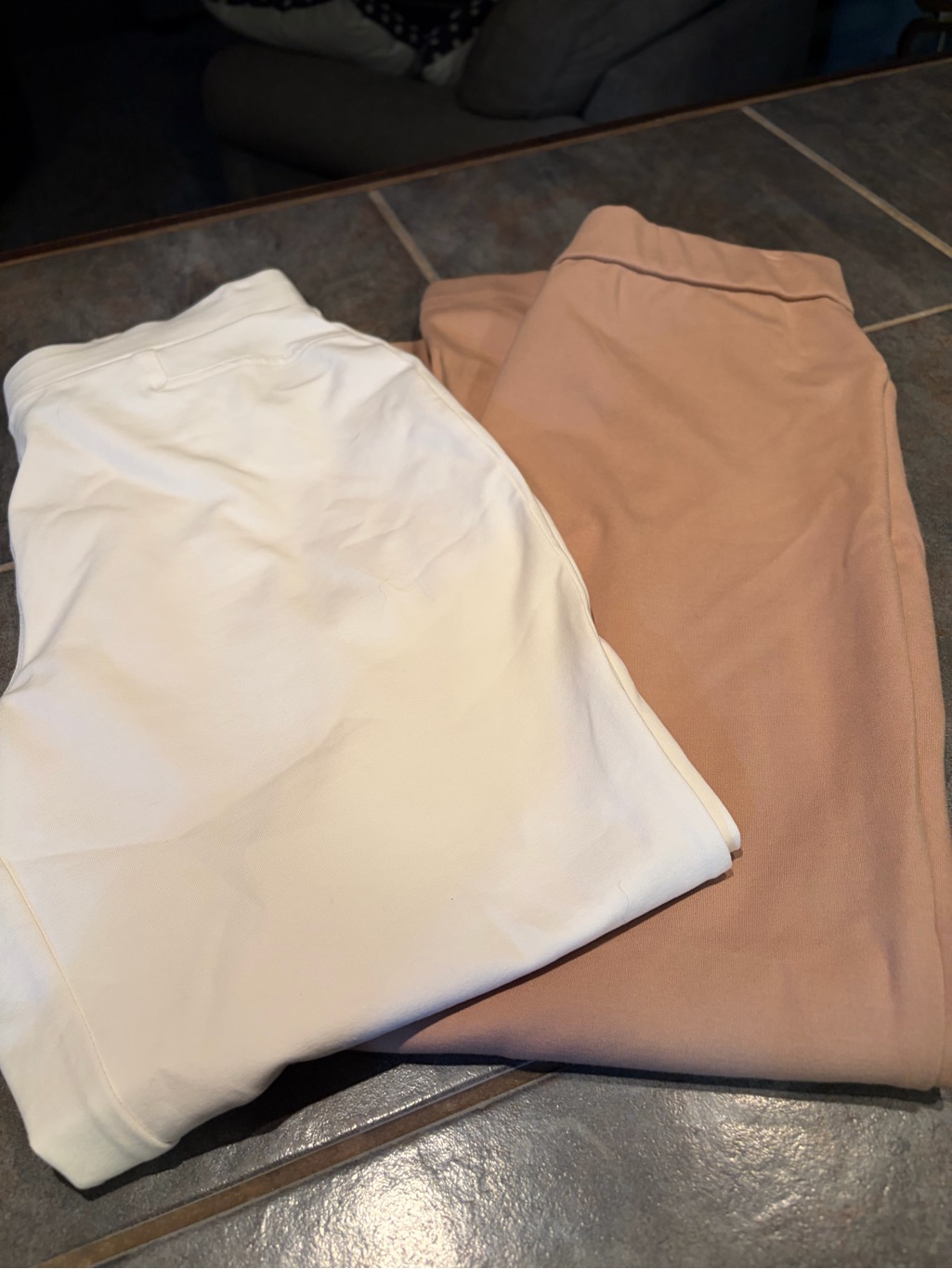 Set Of 2 Susan Graver Ponte Pull On Trousers In Nude And Cream - Like New !! — image 5 of 6